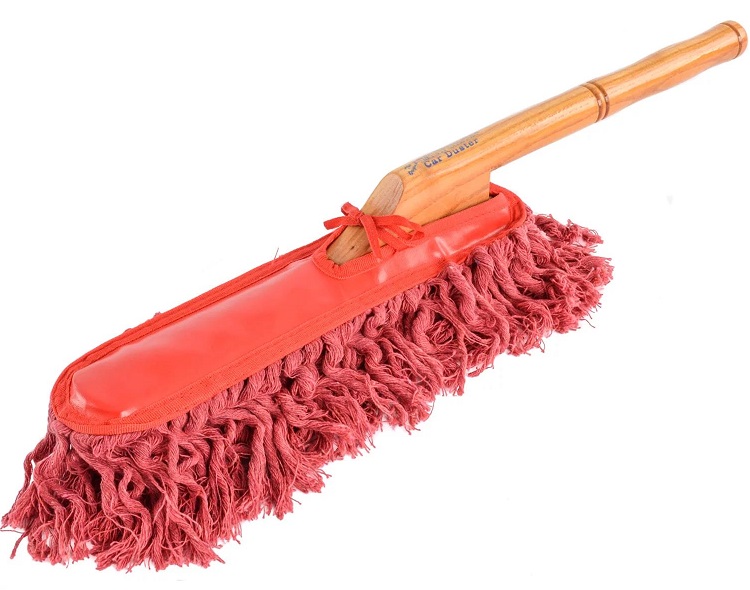 Original California 26 In. Car Duster with wood handle and bag - Click Image to Close